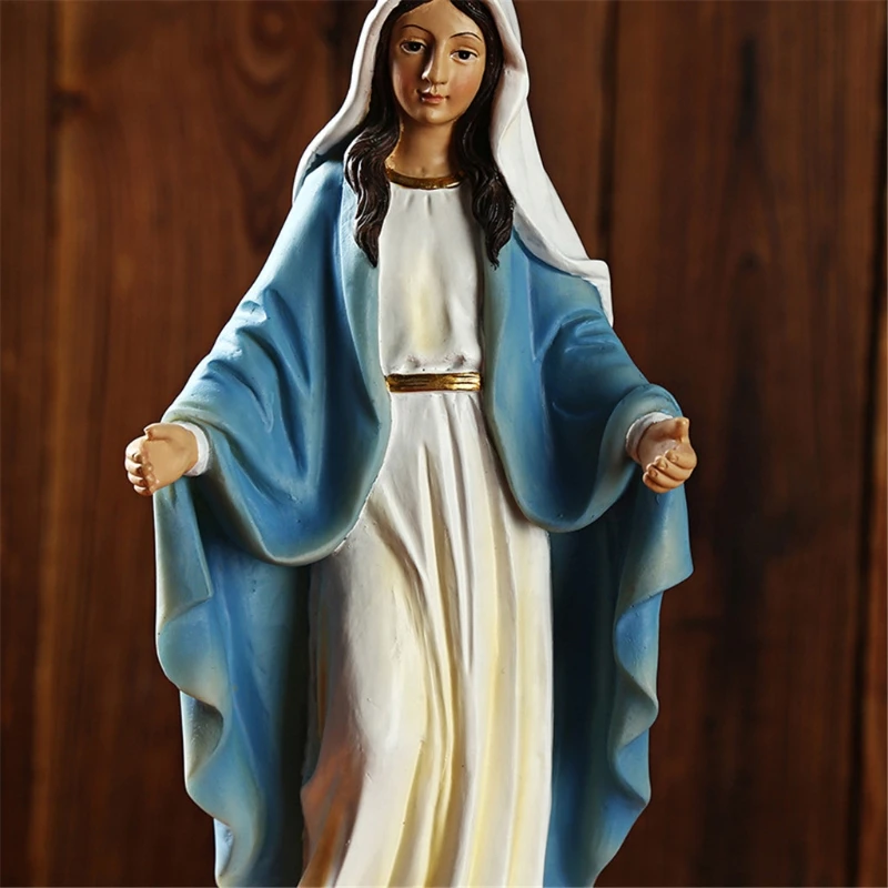 

9" Religious Generous Virgin Mary Statue, The Blessed Mother of The Immaculate Comception Home Figurine