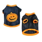 Хлопковая Флисовая теплая толстовка с изображением тыквы для домашних животных, кошек и собак, осенне-зимняя одежда для маленьких, средних и больших собак