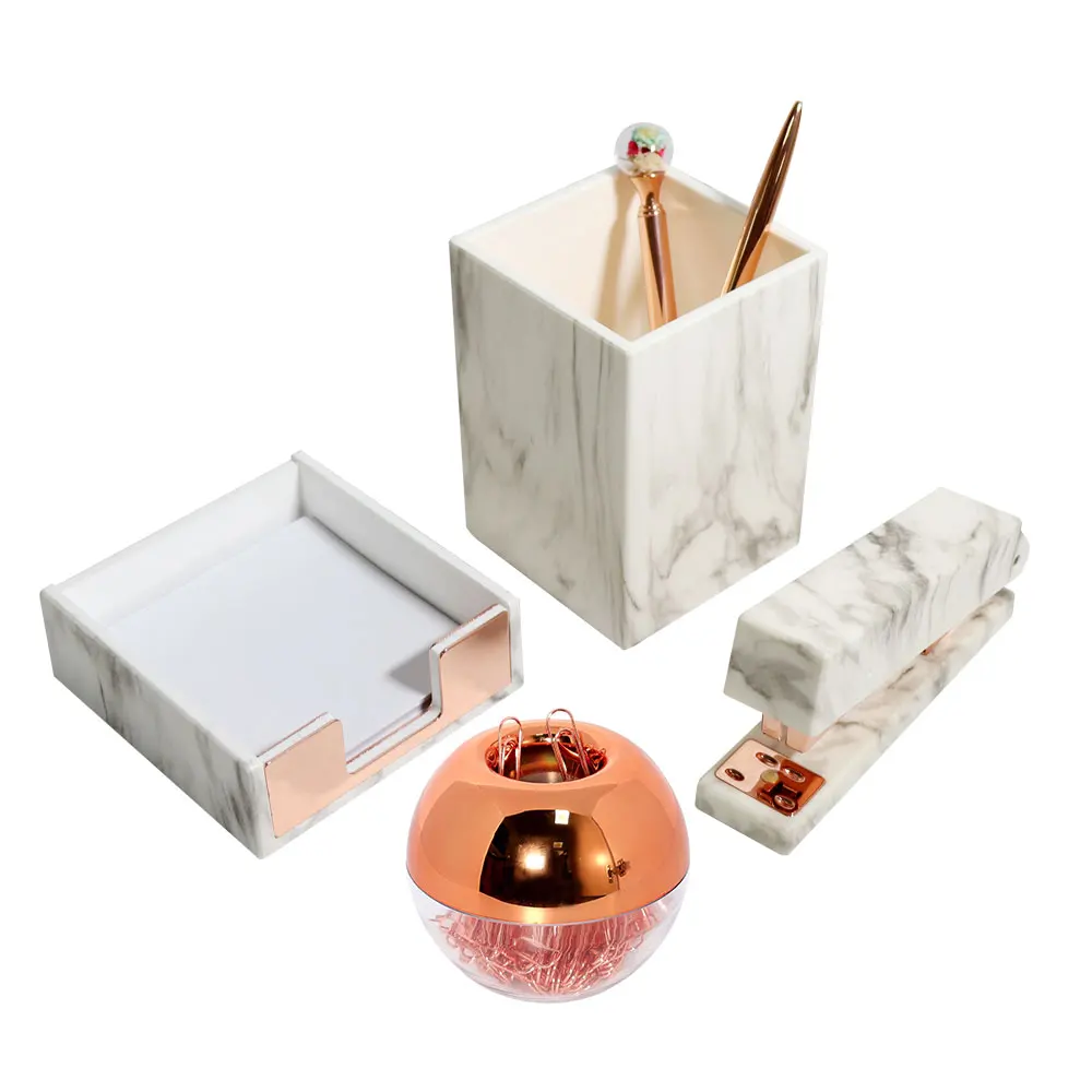 Ceny Materiały Biurowe Zestaw Akcesoriów Szkoła Home Office Dostępny Marmurkowy Zestaw Do Przechowywania Na Biurko