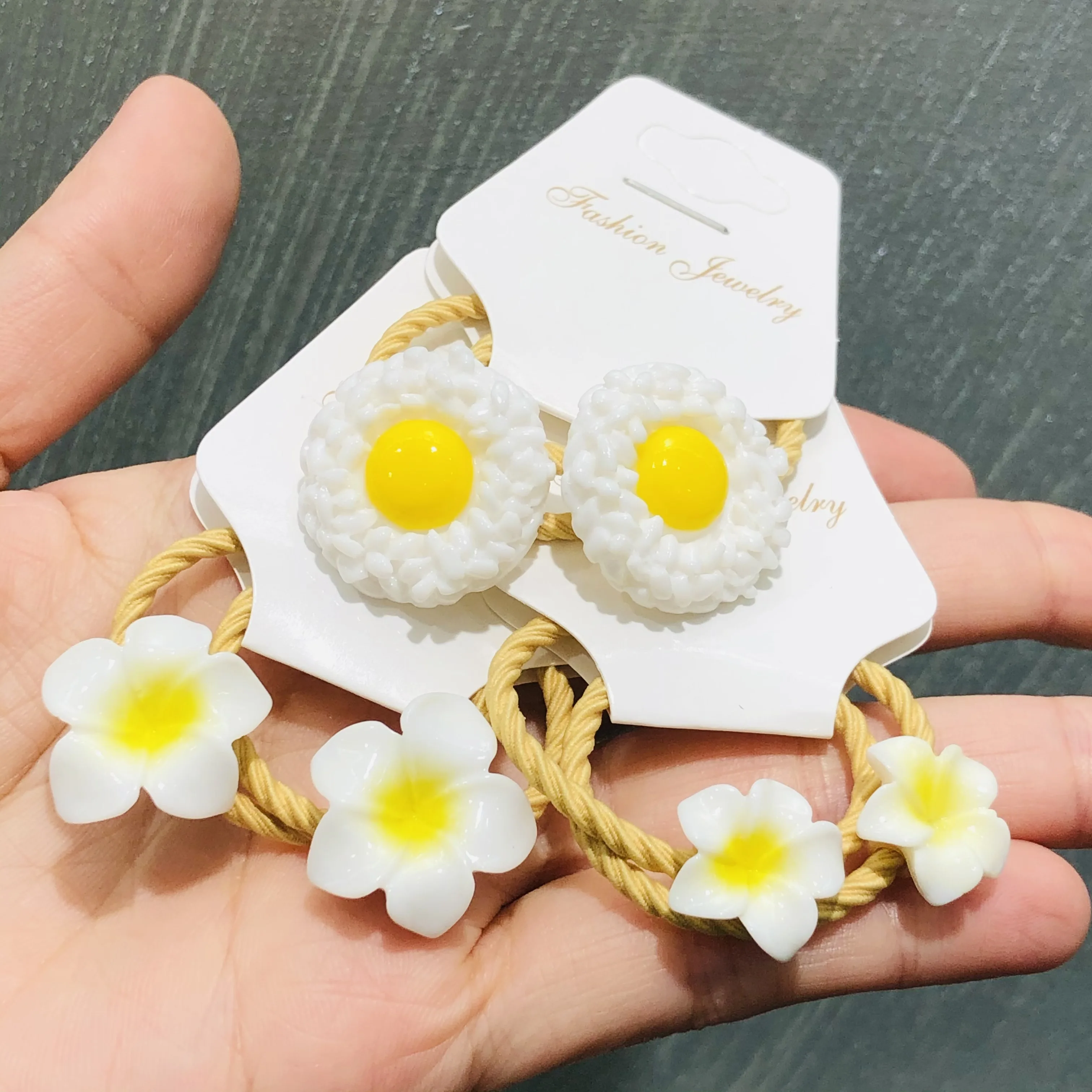 

2 шт./набор, Детские резинки для волос с цветами