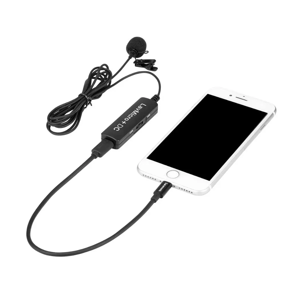 Saramonic LavMicro+ DC качество вещания петличный микрофон с контролем и входным управлением для компьютера тип-c IOS смартфон камера