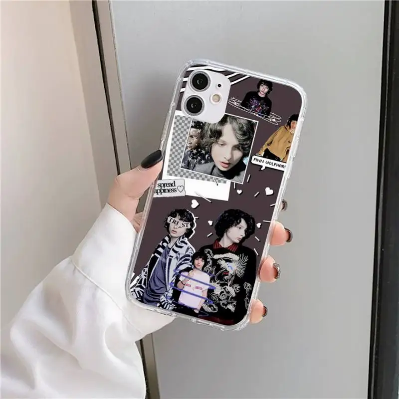 

Stranger Things Finn Wolfhard Phone Case Transparent for iPhone 11 12 mini pro XS MAX 8 7 6 6S Plus X 5S SE 2020 XR