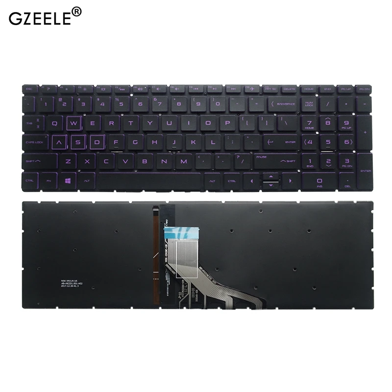 Новинка клавиатура GZEELE для HP Pavilion GAMING 15 CX cx0040nr cx0058wm cx0020nr cx0030nr CX000 фиолетовая с
