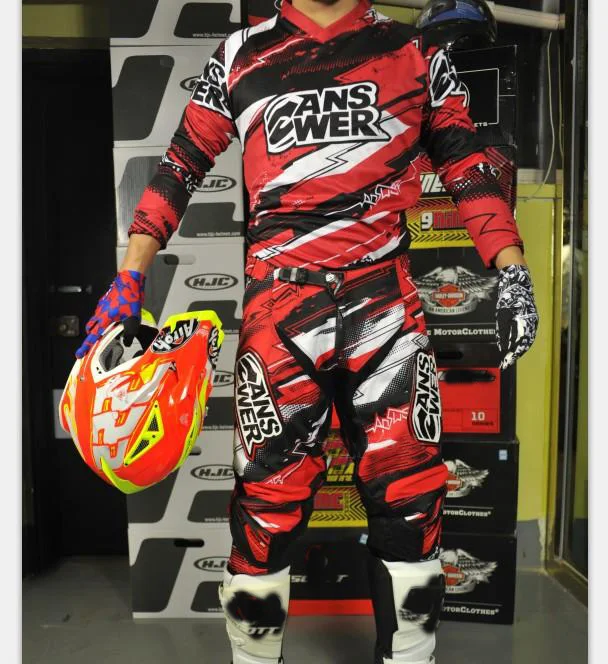 Коричневый Костюм для мотокросса комплект Dirt BIke Racing Vented Pant комбинированные мотоциклетные костюмы гоночная команда оборудование - Цвет: Коричневый