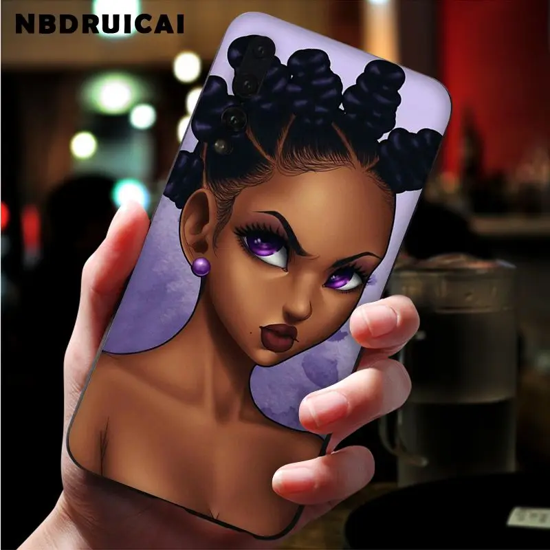 NBDRUICAI черный женский арт и маленькая девочка чехол для телефона huawei P9 10 lite P20 pro P30
