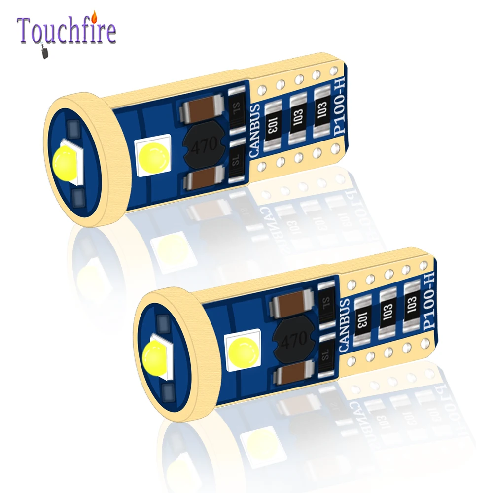 2 шт. Автомобильные светодиодные лампы Canbus T10 W5W 194 3SMD 3030 6000K | Автомобили и