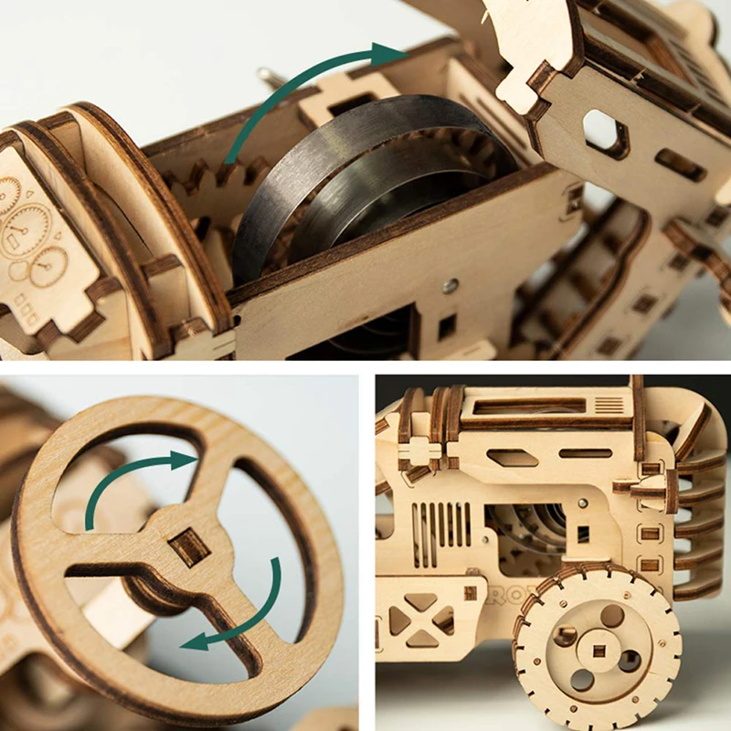 Robotime креативный подвижный DIY трактор деревянная модель строительные наборы сборка игрушка подарок для детей и взрослых LK401 дропшиппинг