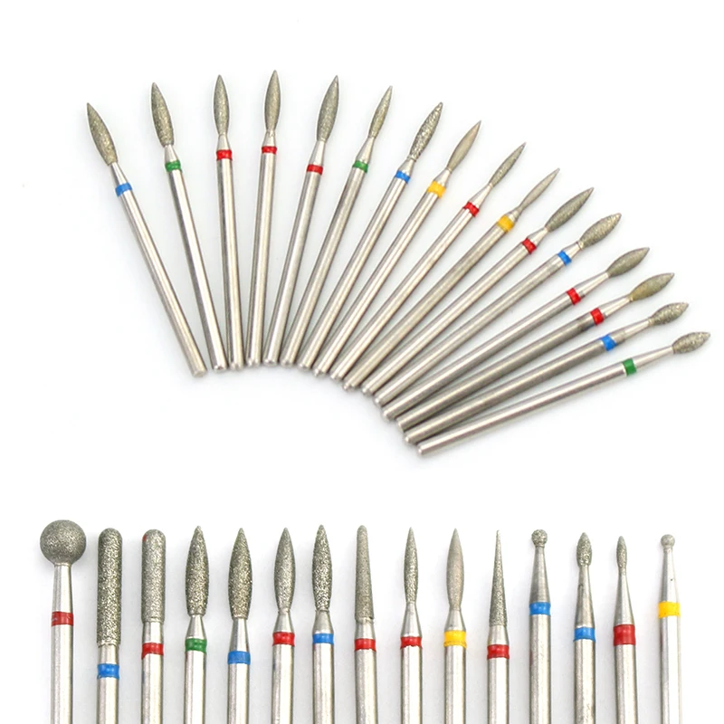 7 шт./компл. фрезы алмазные для ногтей ротерия электропилки маникюрные машины