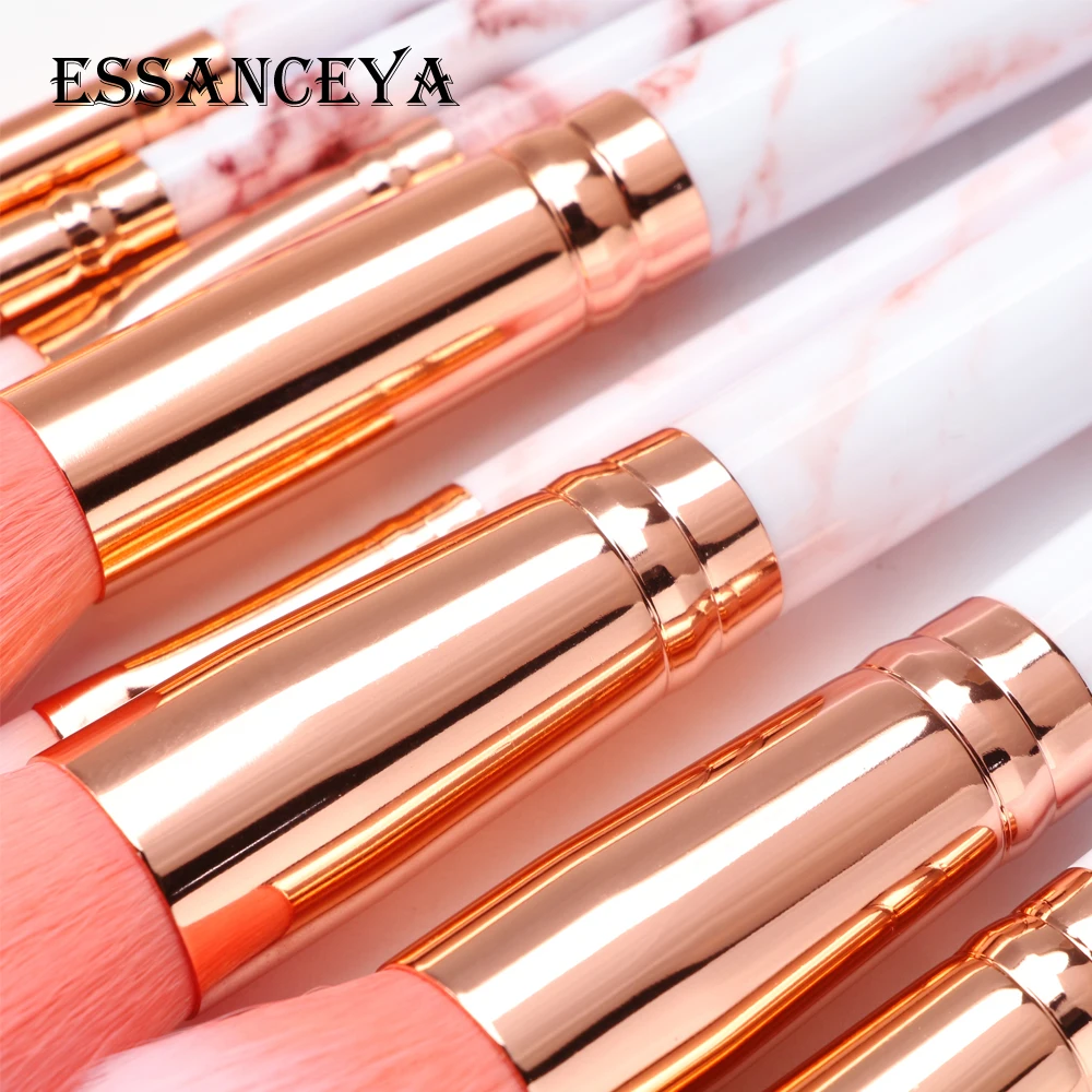 ESSANCEYA, 7/10 шт., набор мраморных кистей для макияжа, основа, пудра, румяна, тени для век, кисть для смешивания, кисти для макияжа, инструменты, косметический набор