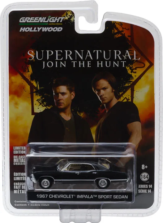 1967 Chevrolet Impala Sport Sedan Greenlight Hollywood 1/64 Car Supernatural Collection литые под давлением модели