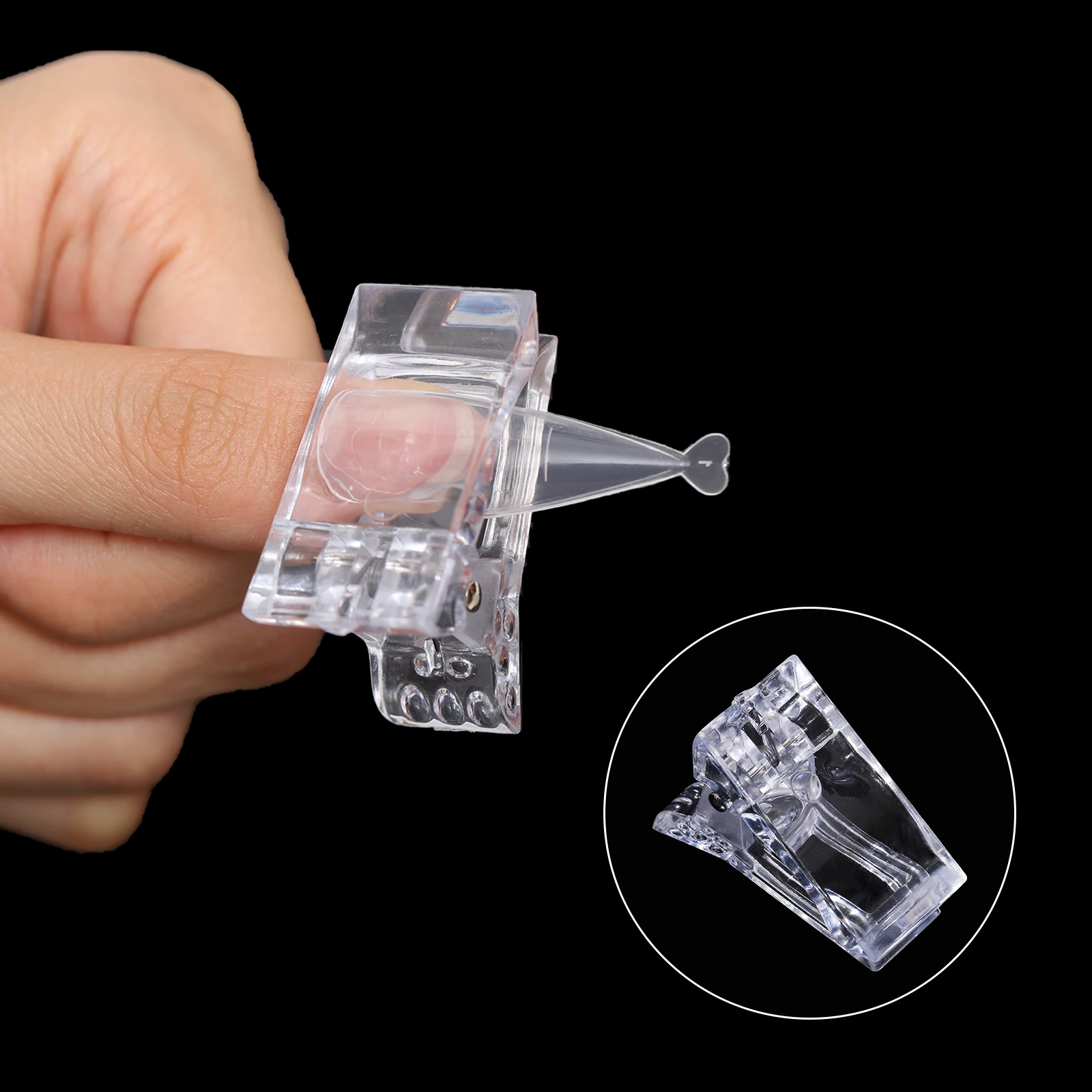 

10/5 Pcs Nail Clip Acrylic Nail Fake Finger Polish Extension Tips Quick Building Mold UV Gel LED Manicure Art Builder Tool