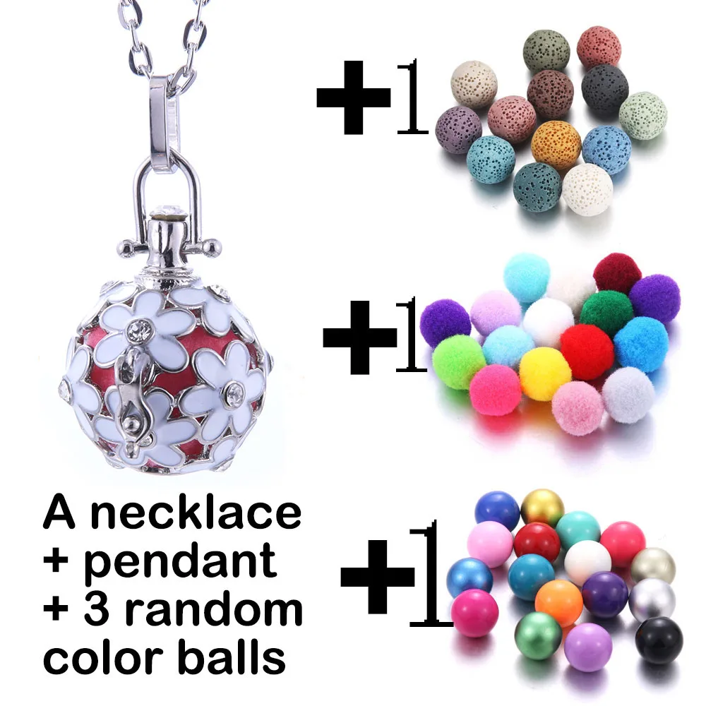 Классическое ожерелье с хрустальными цветами для ароматерапии женский кулон