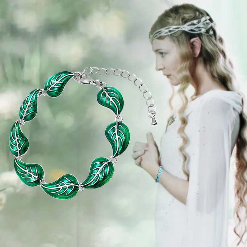 LOTR Legolas браслет с листьями косплей ювелирные изделия реквизит Arwen Evenstar амулетный
