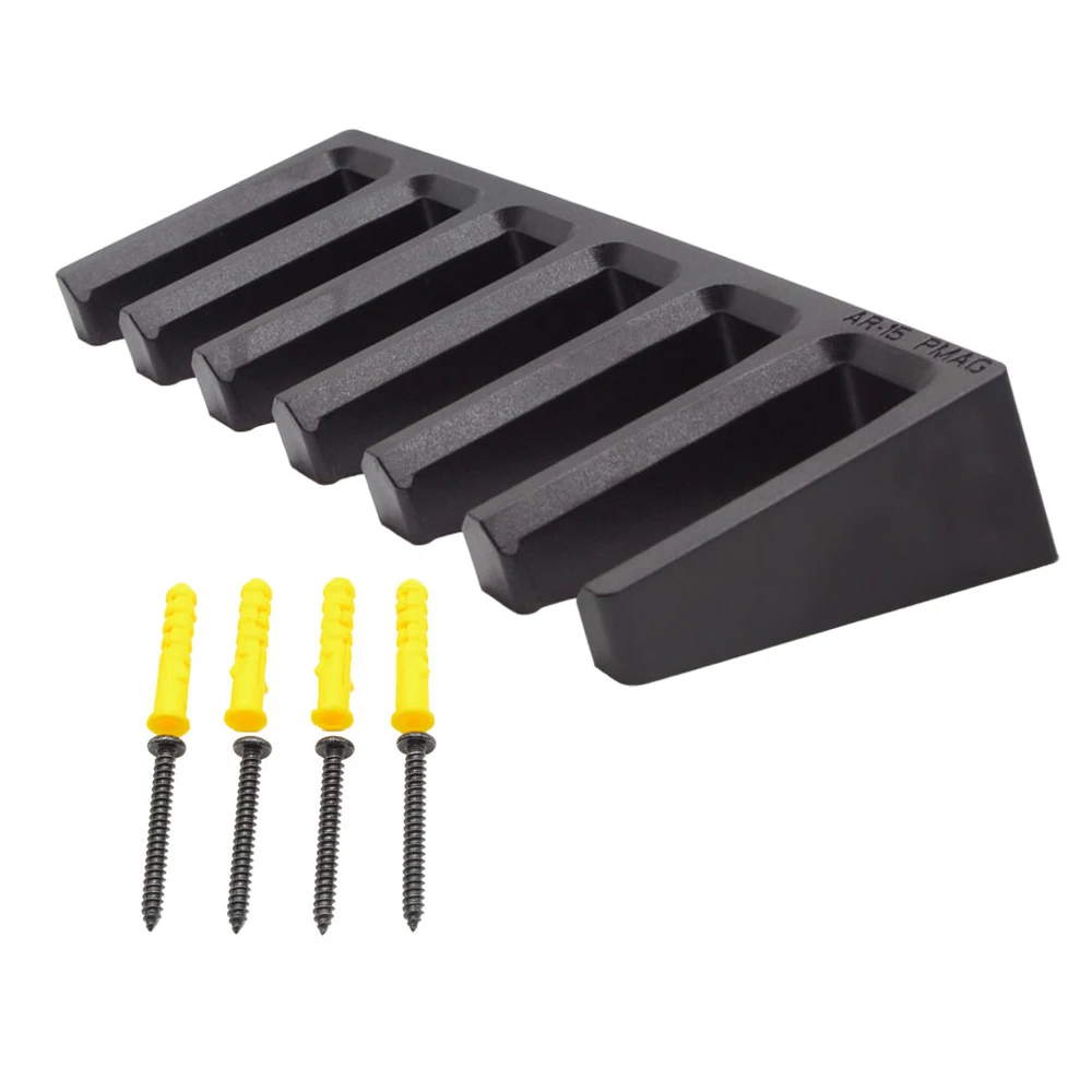 

Solid ABS 6X Standard PMAG Wall Mount Magazine Rack, Family Magazine Storage Rack for Glock for Hunting