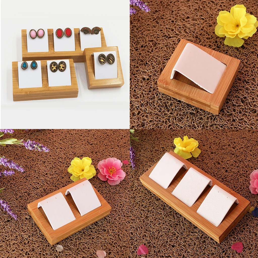 

Natural Handmade Bamboo Box for Display Jewelry Earring Trinkets Organizer
