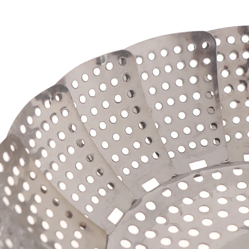 

Steam Stainless Steel Food Steamer Basket Mesh Vegetable Cooker Steamer Expandable Kitchen Tools