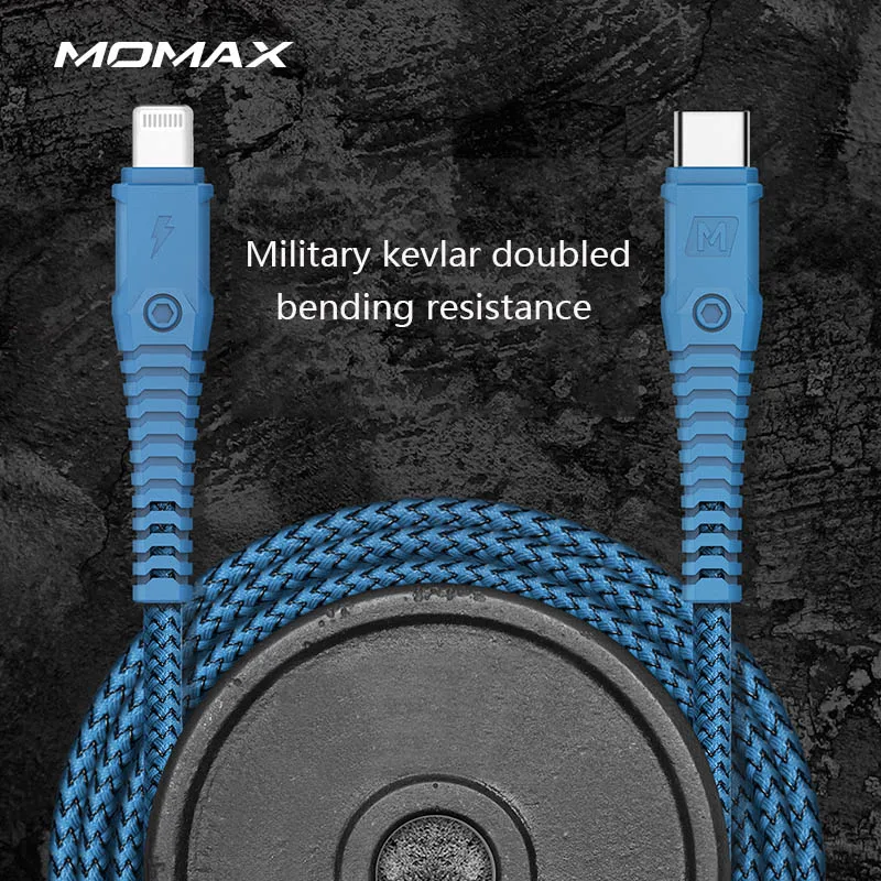 MOMAX прочная PD apple Быстрая зарядка линия передачи данных C до lightning-1,2 м 2 раза Сильная стойкость к изгибу Сертификация apple MFi