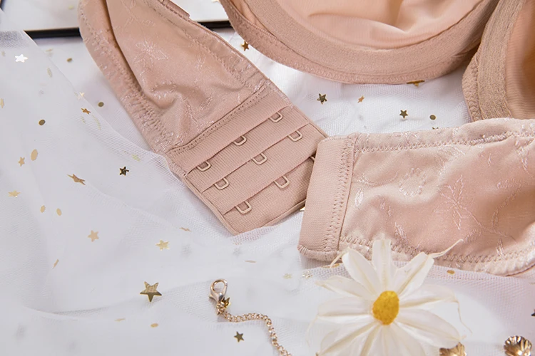 Smooth Women's Multi-way Strapless Bra Jacquard No-padded Convertible Unlined Underwire 32 34 36 38 40 42 A B C D DD E F