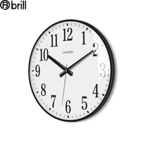 modern american white wall clock metal nordic large silent watch living room bedroom wall watches home decor horloge murale gift