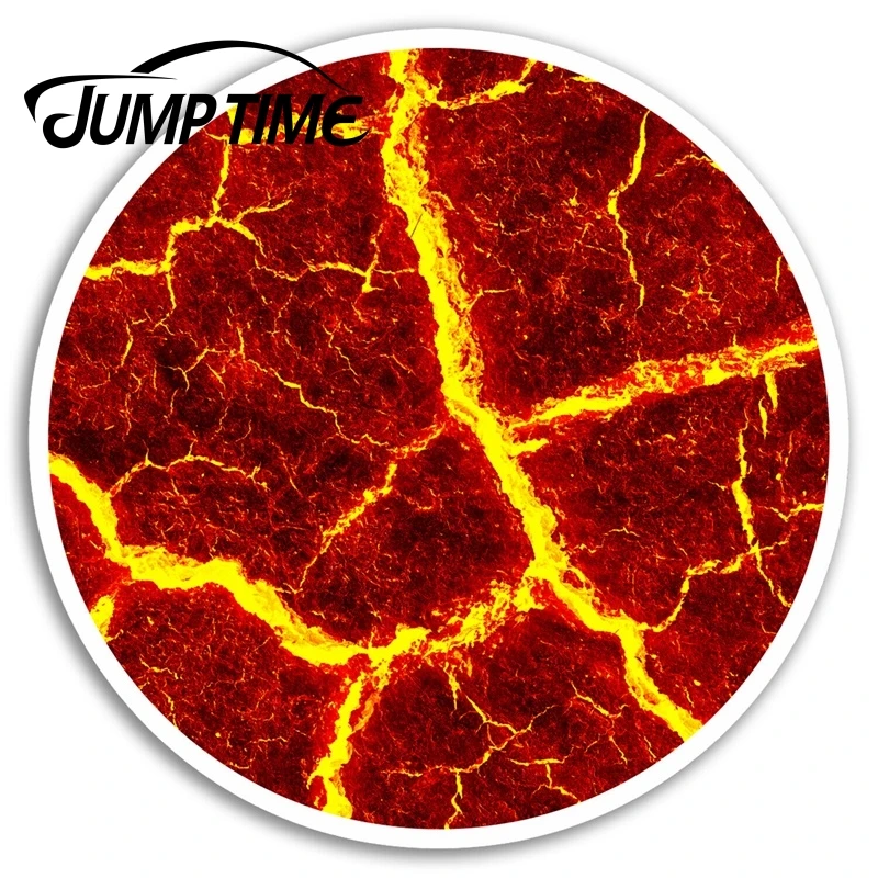 

Виниловая наклейка с изображением времени скакания Красной лавы, наклейка s Volcano Magma, наклейка на багаж, ноутбук, автомобиль, наклейки на окна...