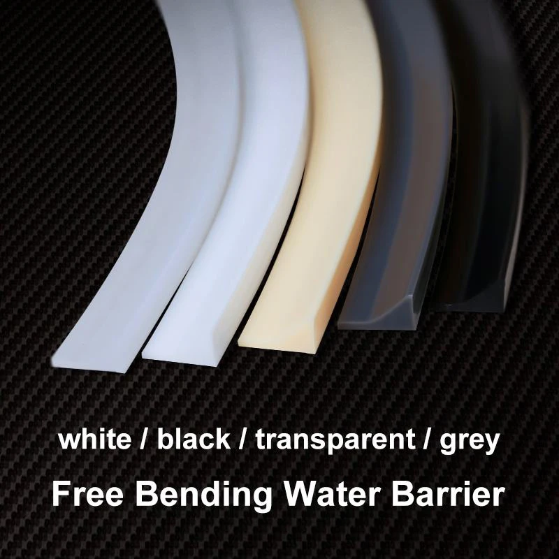 

Home Water Retention System Silicone Threshold Water Dam Self-Adhesive Bath Shower Barrier Retainer Seal Strip Bathroom Home