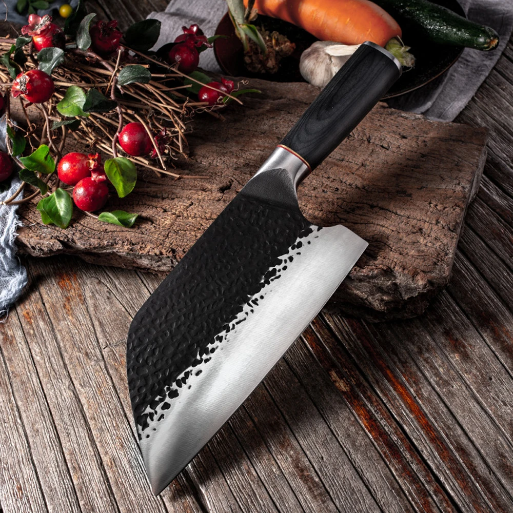 

Stainless Steel Handmade Forged Chopping Knife Kitchen Chinese Knife Meat Cleaver Vegetable Chopper Knife Kitchen Cutter Tool