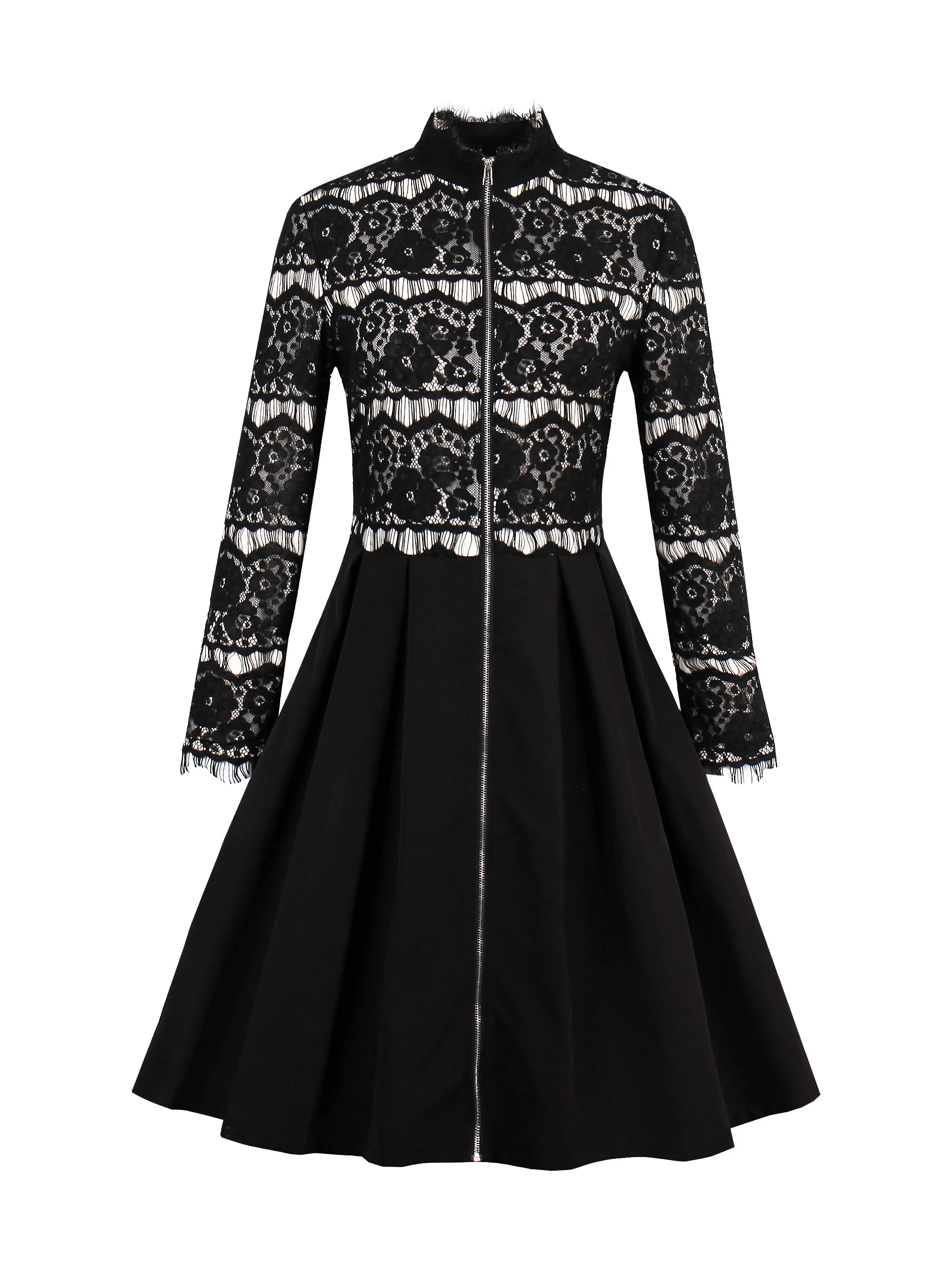 

Rosetic Vintage 50s Lace Dress Women Spring Party Elegant A Line Pin Up Rockabilly Dresses Black Gothic Retro Vestido Plus Size