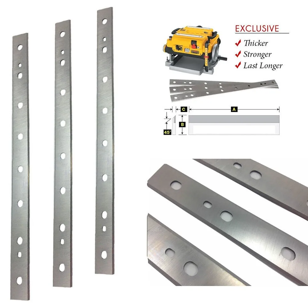 

3PC 334*20*1.5mm HSS Planer Blades For Dewalt 13-Inch Planer DW735 Replacement Part DW7352 Woodworking Blade Tool Accessories