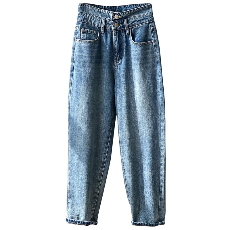 

Wide-legged jeans loose high waist thin pants for women 6028#