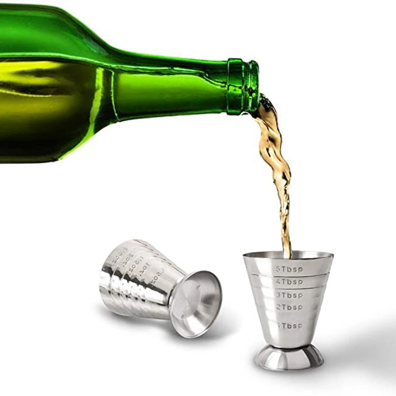 Stainless Steel Measuring Cup 2.5 Oz 75 Ml 5 Tbsp Cocktail Jiggers Pack of 2 | Дом и сад