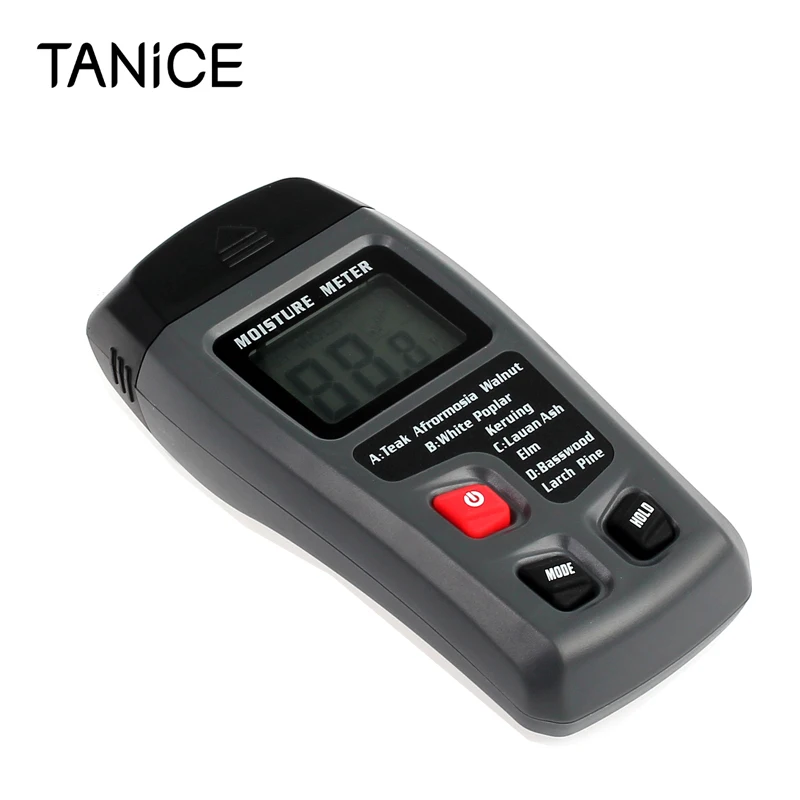 

Измеритель влажности TANiCE 0 ~ 99.9%, цифровой ЖК-дисплей, измеритель влажности для древесной бумаги, для деревообработки