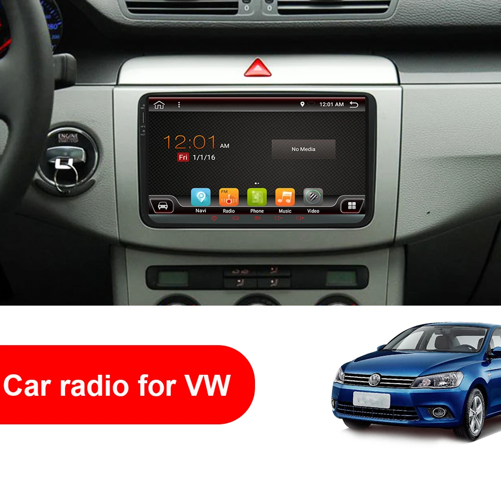 Автомагнитола Eunavi TDA7803A 2 din 9 дюймов Android 0 GPS для VW Passat B6 CC Polo GOLF 5 6 Touran Jetta Tiguan Magotan