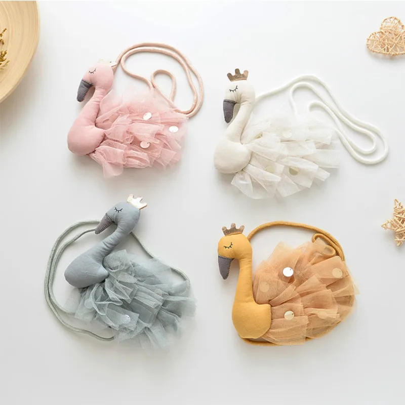 Новинка 2019 Корейская версия детской сумки в виде лебедя милый модный кошелек для