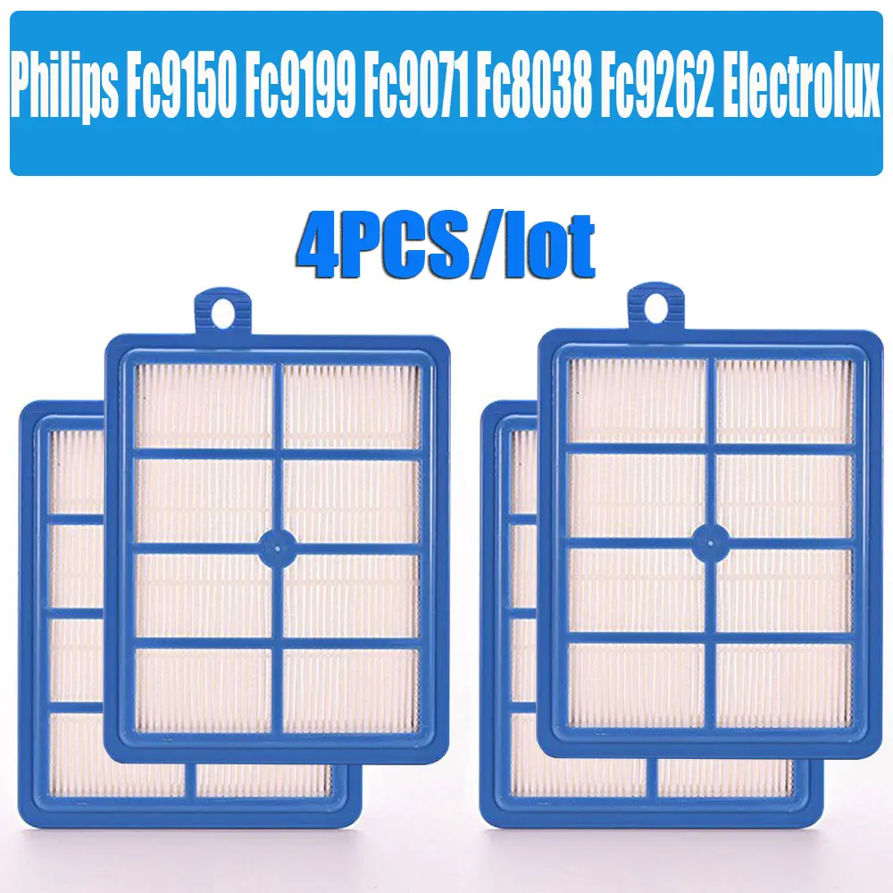 4pcs Моющийся Hepa H13 фильтр H12 фильтр Wiener Hepa фильтры для Philips Fc9150 Fc9199 Fc9071 Fc8038 Fc9262 Запчасти для пылесоса - Цвет: 4pcs
