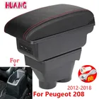 Подлокотник для Peugeot 208, 2012-2018, автомобильный держатель, пепельница, аксессуары для интерьера модифицированные детали, USB 2017, 2016, 2015