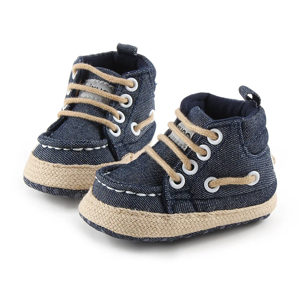 

0-18M Baby Shoes Boy Newborn Infant Toddler Casual Comfor Cotton Sole Anti-slip Denim Soft Sole Toddler Infant Prewalker