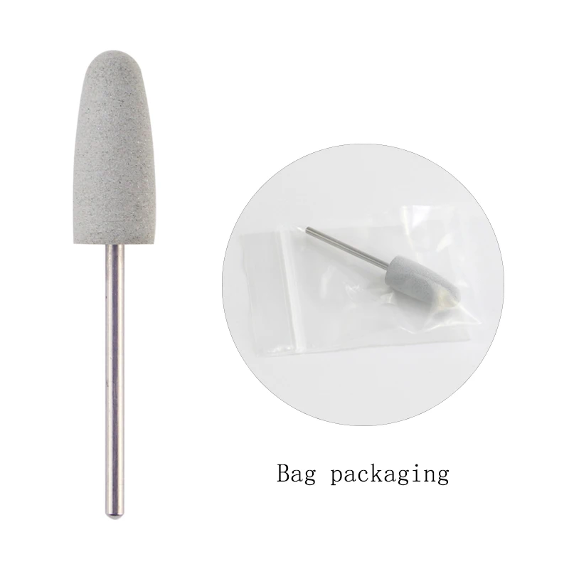 F01-bag packaging 7 типов резиновых силиконовых сверл для ногтей с большой головкой, буровые фрезы для ногтей, роторные кутикулы, резак для кутикулы, для маникюра, электрические инструменты - Цвет: F01-bag packaging