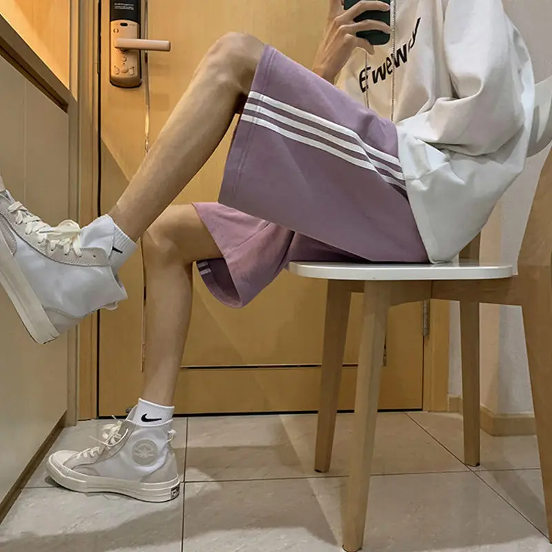 

Cotton sports shorts female Summer Student Korean version loose 2021 new high waist show thin wide leg 5-cent casual pants