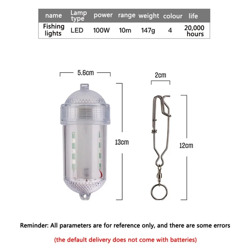 

Waterproof Fishing Light LED Luminous Bait Fish Lure Light Deep Sea Multicolor Fishing Light Fishing Light