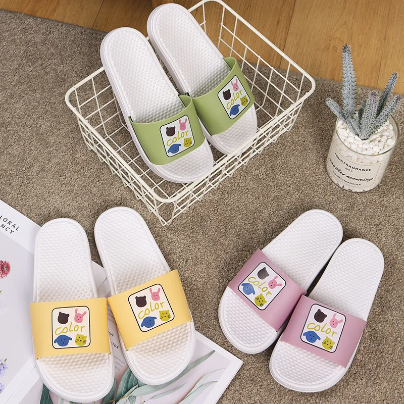 Bathroom Home Korean-Style Casual All-match Slippers Women Slippers Non-Slip  Womens Shoes  Slippers House  Home Shoes