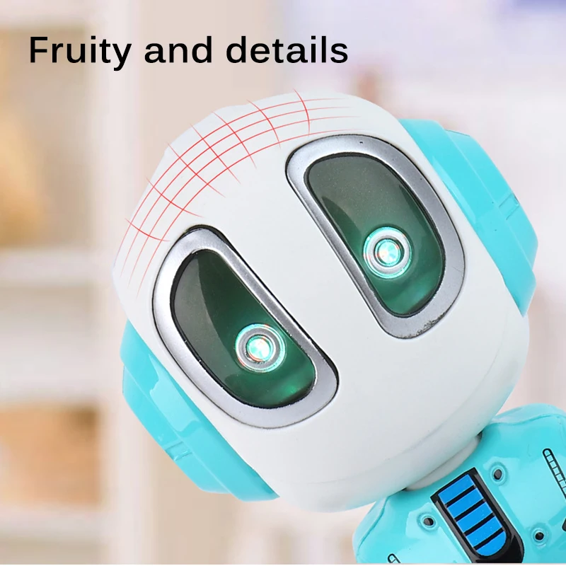 

Cute Head Touch Sensor Recording Talking Alloy Robot Voice Dialogue Early Education Mini Intelligent Deformation Robots Doll Toy