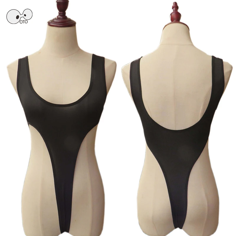 Сексуальный прозрачный женский экзотический боди с глубоким U образным вырезом