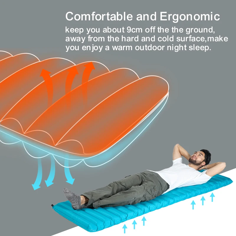 Надувной матрас BSWOLF портативный легкий влагостойкий для отдыха на открытом