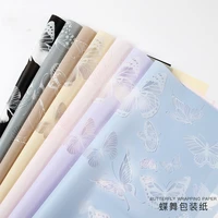 butterfly flower wrapping paper waterproof flower wrapping paper gift kraft paper bouquet packaging material supplies