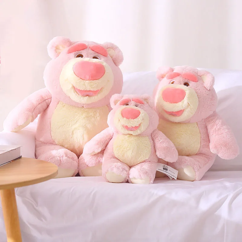 

Disney Anime Toy Story Kawaii Cherry Blossom Powder Strawberry Bear Plush Doll Plush Home Decoration Children Christmas Gifts