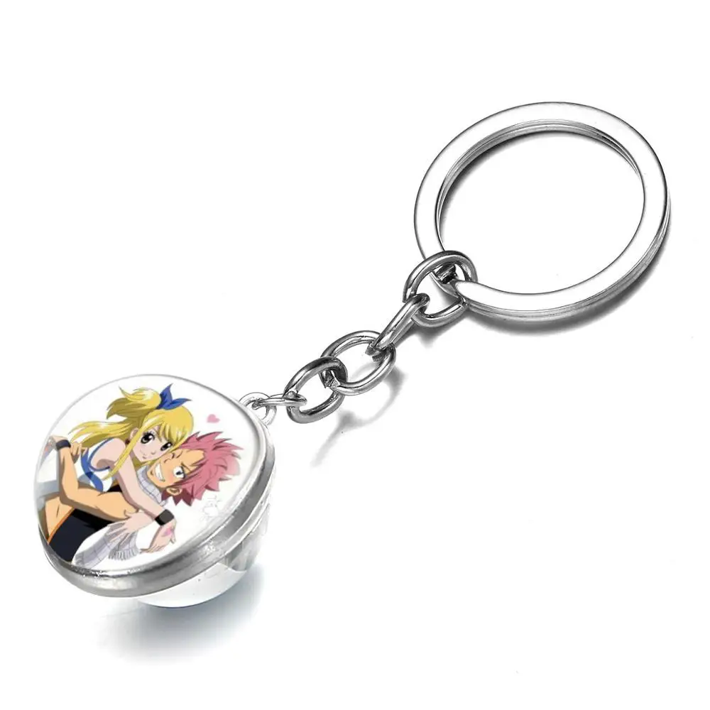 Хит продаж брелок с аниме Фея хвост Natsu Люси счастливый кот искусство фото