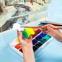 1pcs square oval watercolor palette oil acrylic painting tool art thicker acrylic paint tray artist supplies