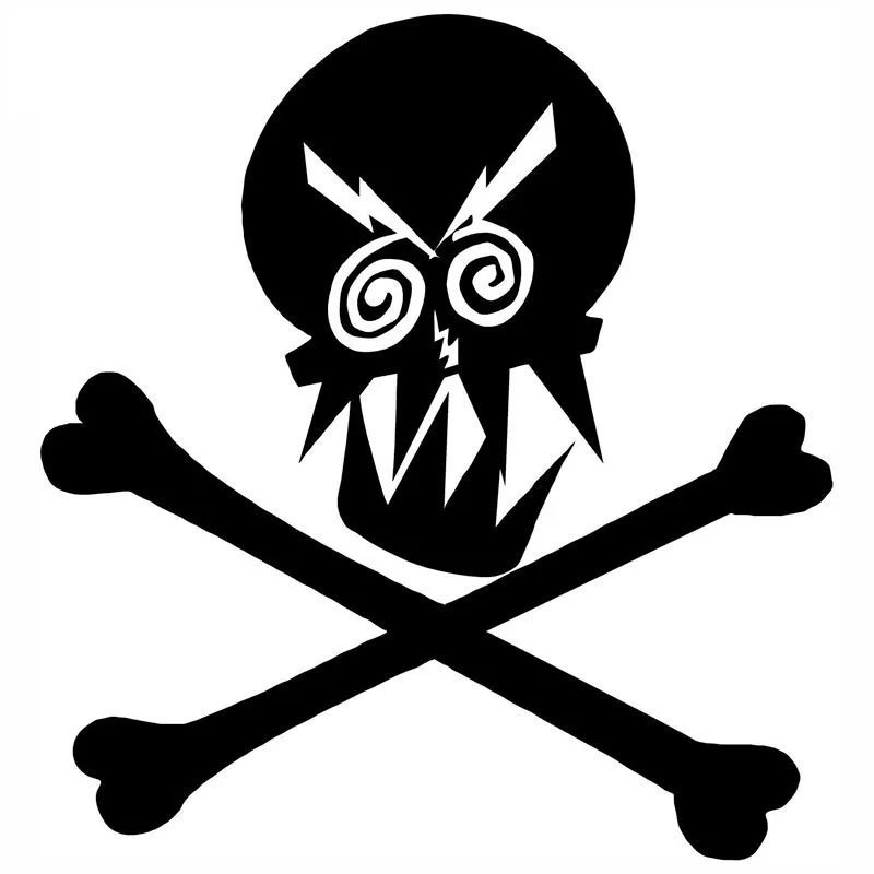 

Hot Reflective Car Stickers and Decals Skull and Crossbones Car Window Decorative for Rear Trunk KK13*13cm