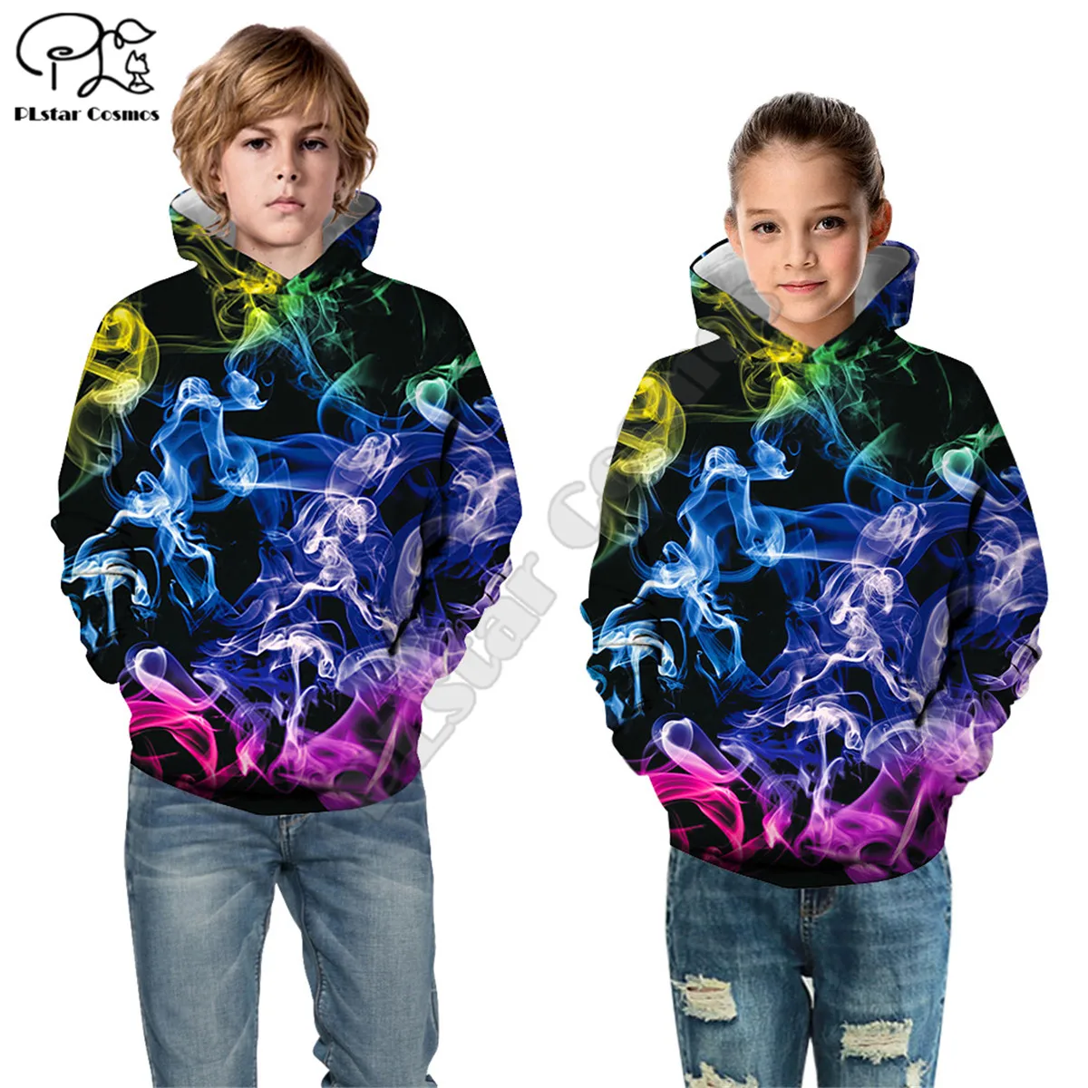 Sudadera con capucha y estampado psicod&eacute;lico para ni&ntilde;os, ropa infantil con estampado de dibujos animados en 3d, con estampado de pel&iacute;culas de dibujos animados, estilo 4-5