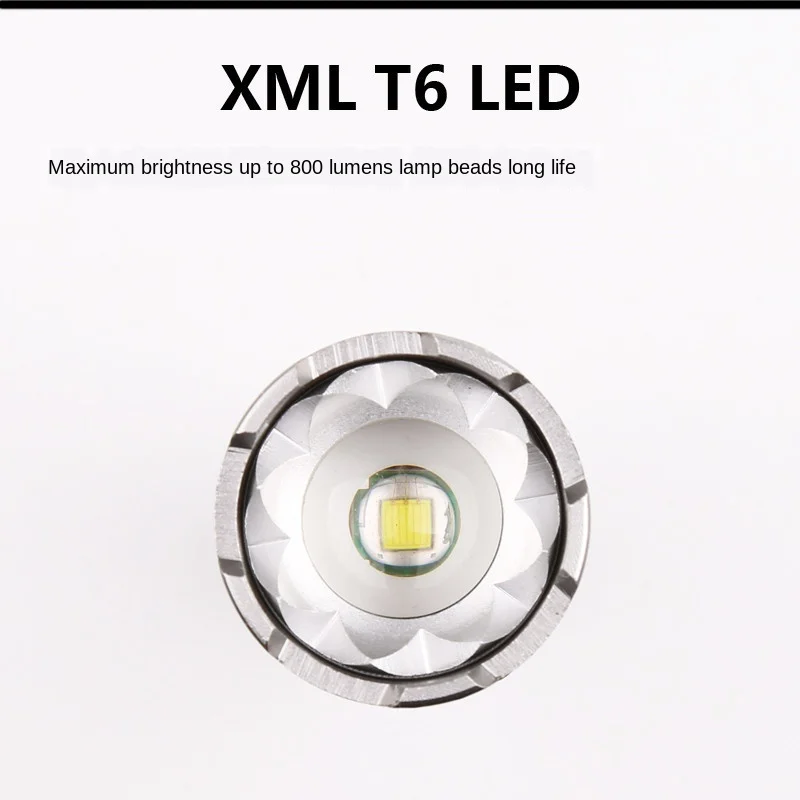 Powerful LED Flashlight Tactical Electric Torch T6 Zoomable 5 Modes Lanterna 18650 Rechargeable Battery Outdoor Camping | Лампы и